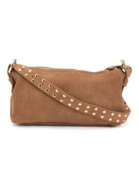 MOST WANTED Suede Shoulder Bag With Studded Strap